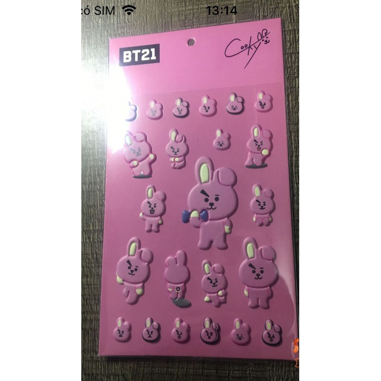 Sticker dán bt21