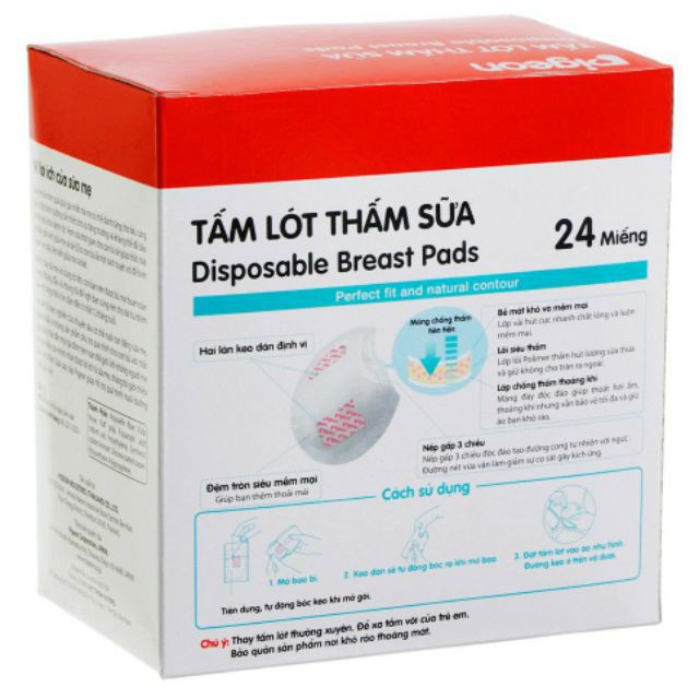 Thấm lót sữa pigeon hộp 24 miếng.