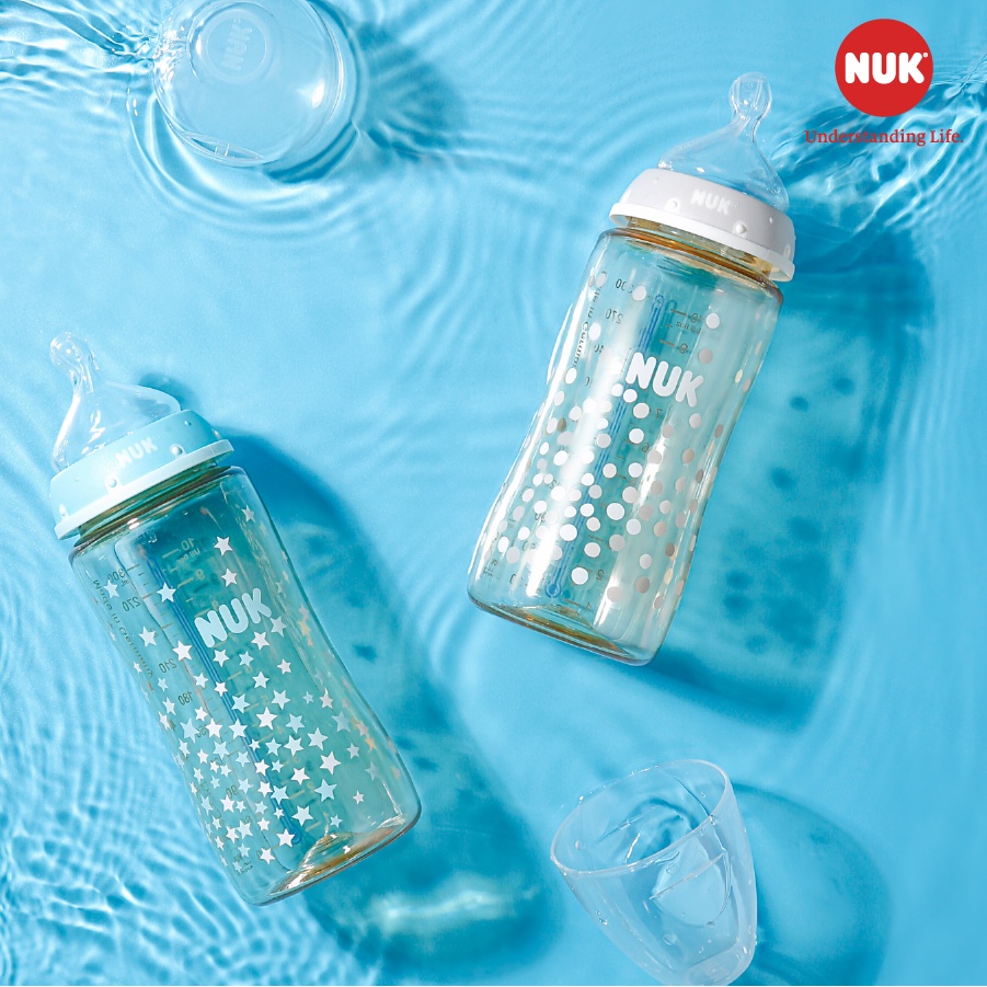 Bình sữa cảm biến nhiệt NUK nhựa PPSU 150ml, 300ml