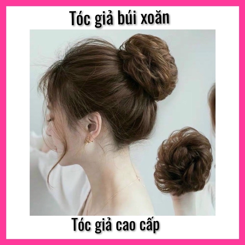 TÓC GIẢ BÚI CỘT XOĂN RỐI ❇️FREESHIP ❇️tóc giả búi xoăn cột búi rối của nữ ❇️