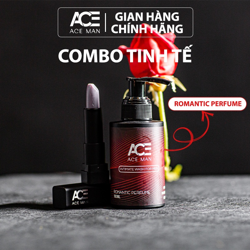 COMBO son dưỡng môi & dung dịch vệ sinh nam giới ACEMAN 100ml