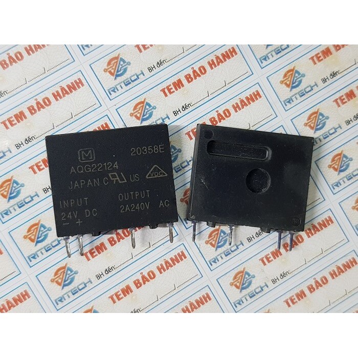 AQG22124 Relay Solid State 24V DC-IN / 2A 240V AC-OUT 4 Chân