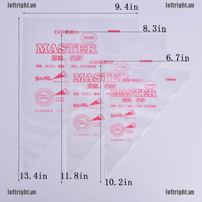 Set 100 Túi Bắt Kem Trang Trí Bánh Dùng Một Lần Tiện Dụng