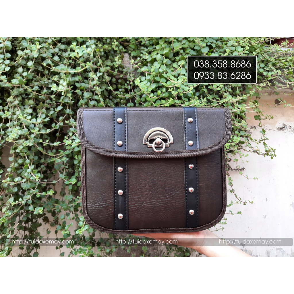 Túi Treo Xe Máy Brixton BX 150 mẫu Vuông Khóa Xoay