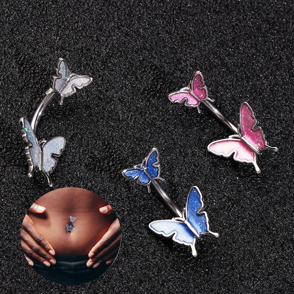 Khuyên Rốn Bằng Thép Không Gỉ 316L Màu Sắc Thời Trang