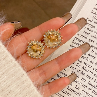  Bông Tai Hình Vuông Đính Đá Zircon Sang Trọng