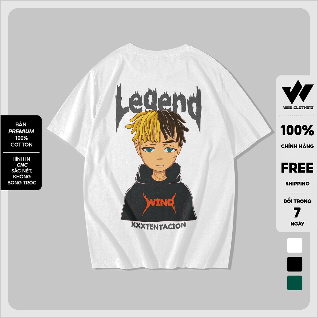 Áo thun tay lỡ unisex WIIS LEGEND phông form rộng Cotton 65% nam nữ oversize ulzzang