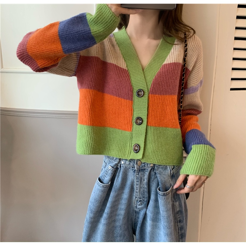 Áo Khoác Cardigan Dệt Kim Mỏng Dáng Rộng Thời Trang Mùa Thu Cho Nữ