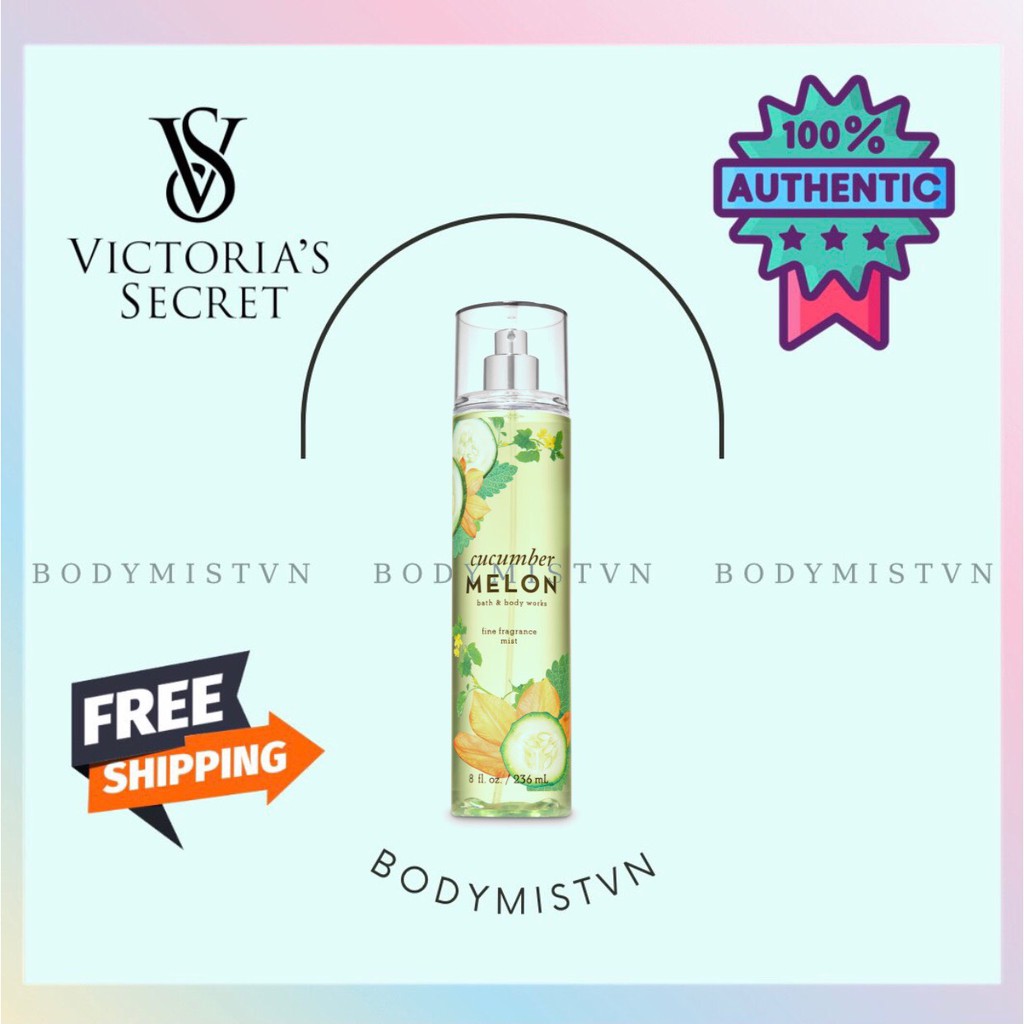 🤎 𝐁𝐨𝐝𝐲𝐦𝐢𝐬𝐭𝐯𝐧 - Xịt toàn thân bodymist Bath & Body Works mùi Cucumber Melon 🤎