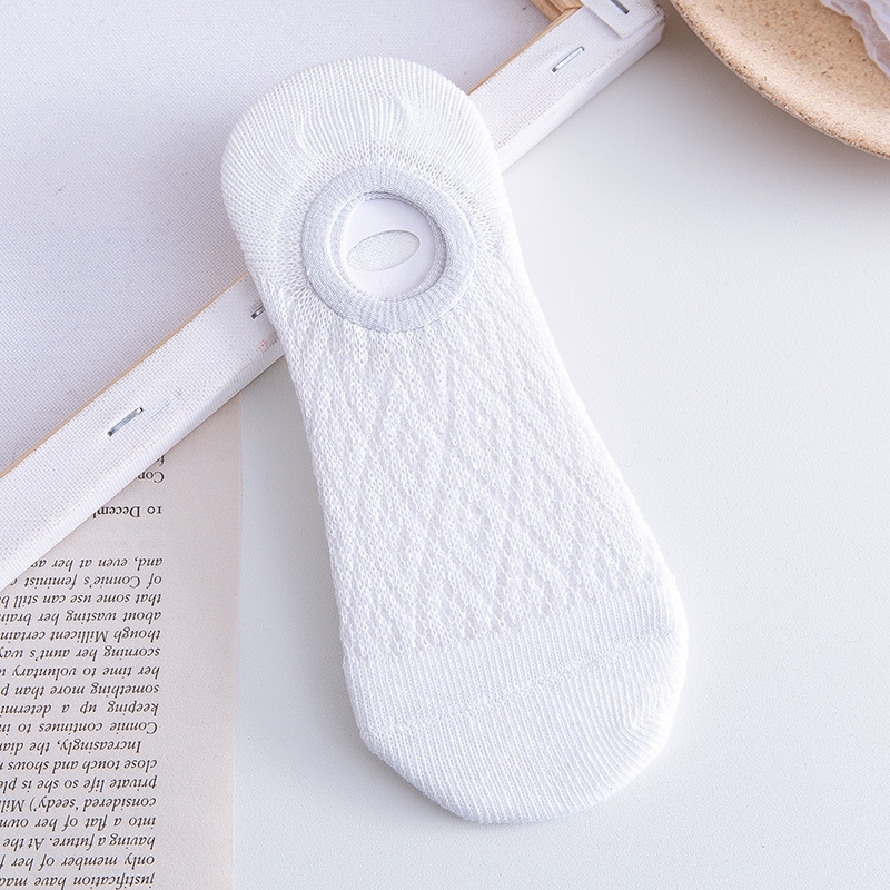 Vớ cotton lưới mỏng xuyên thấu cổ thấp phong cách mùa hè Nhật Bản dễ thương dành cho nữ