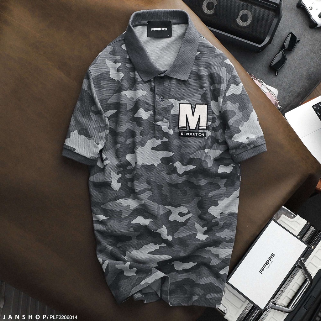 Polo 2 Tone Màu Camo Cổ Điển Đặc Trưng Thêm Điểm Nhấn Cùng Logo Thêu Ngực Trẻ Trung Làm Chiếc Áo Thêm Hiện Đại Phá Cách