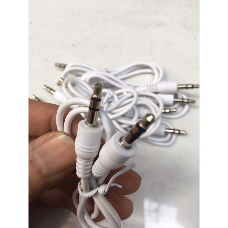 Dây loa cáp ngắ 3.5 to 3.5 mm / dài 1.5m  3m dùng cho máy tính điện thoại xe hơi, dây xoắn chống rối