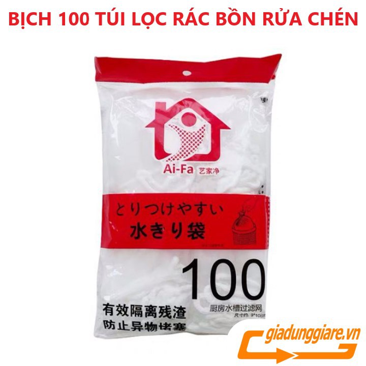 Bịch 100 Túi lưới lọc rác, thức ăn thừa thông minh cho bồn rửa chén bát - giadunggiare.vn