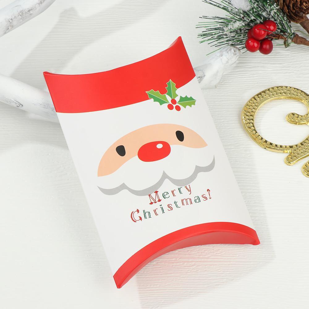 ZAIJIE24 5 / 10 Hộp Giấy Đựng Kẹo Hình Cái Gối Dùng Làm Quà Giáng Sinh Mới