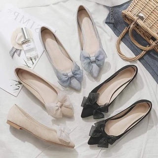 Giày búp bê bigsize nữ đi kèm nơ ren full size 30-44