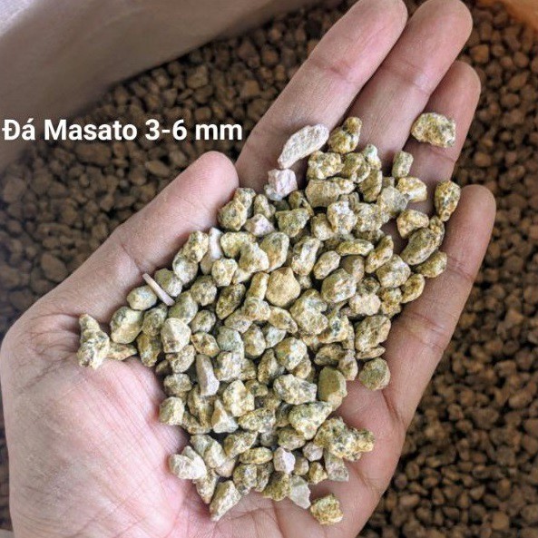 Túi 500g Đá khoáng Masato 3 - 6mm rải mặt hoặc làm đất trồng sen đá, sen mông, xương rồng