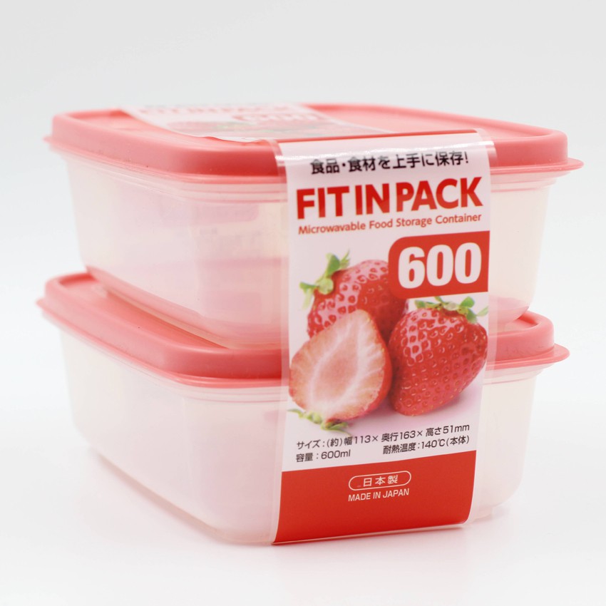 Bộ 2 hộp nhựa nắp dẻo Sanada 600ml hàng Nhật sử dụng tốt với lò vi sóng | BigBuy360 - bigbuy360.vn