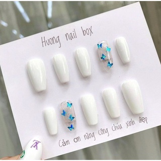 Mẫu Nail box đơn giản dễ thương theo form móng up