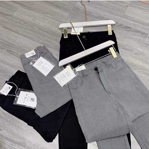 [Mã FAMARAL1 giảm 10K đơn 50K] Quần jean nữ lưng cao bò giấy skinny cạp cao siêu co giãn M54