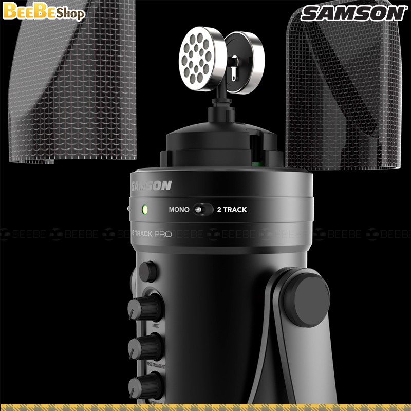 SAMSON G-Track Pro - Micro Thu Âm USB Cho Bình Luận Viên, Game Thủ, Streamer, Youtuber (Có Cổng 6mm Ghi Âm Nhạc Cụ)