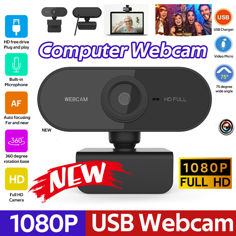 Webcam Hd 1080p Xoay 45 Độ Chuyên Dụng Cho Máy Tính