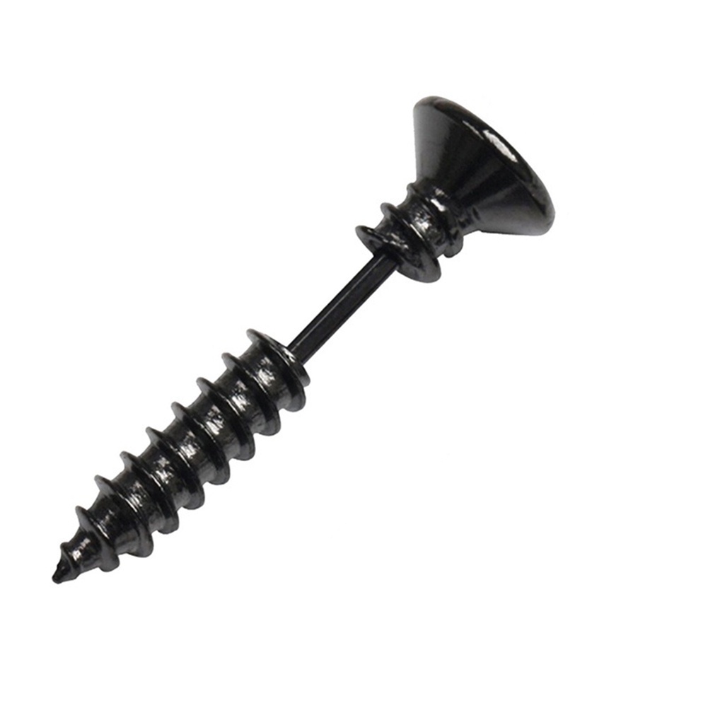 Đôi khuyên tai kim loại hình đinh vít thời trang Unisex