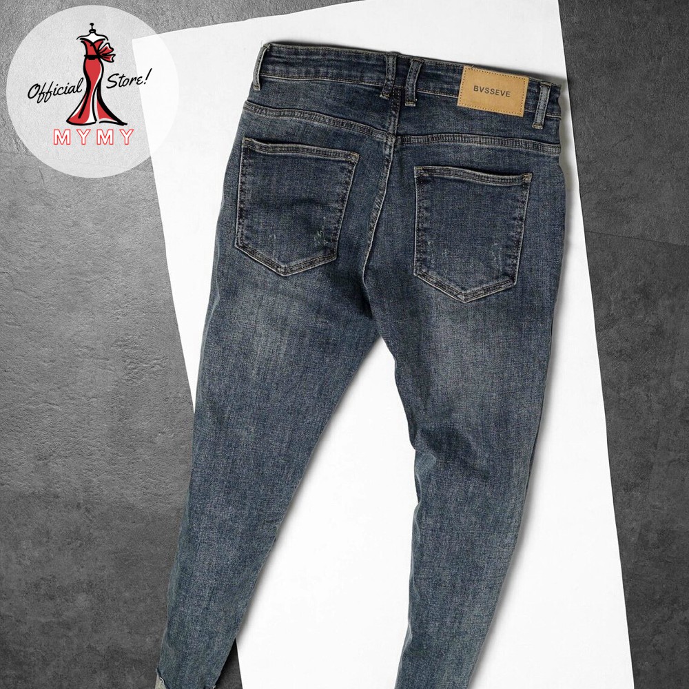 Quần Jean Nam Cao Cấp MYMY STORE phong cách thời trang bụi bặm 2021 - Quần Jean Nam Body Đen Size 28 - 34 D39