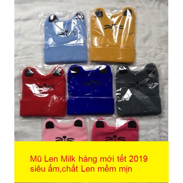 XẢ KHO_Mũ len Milk cho bé