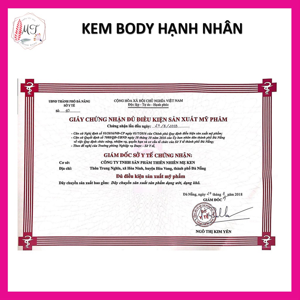 Kem Body Trắng Da Hạnh Nhân Mẹ Ken 200gr - Giúp Làm Trắng Da, Dưỡng Ẩm Da Khô Và Chống Nắng Hiệu Quả