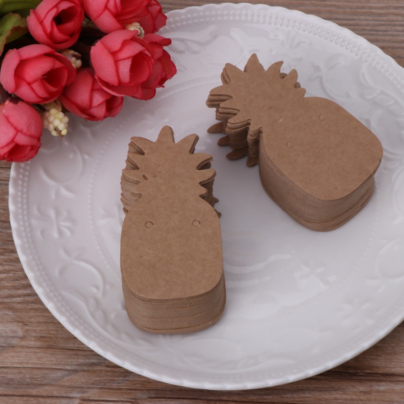 Set 100 Thẻ Giấy Kraft Vẽ Trang Trí Quần Áo Hình Mèo DIY