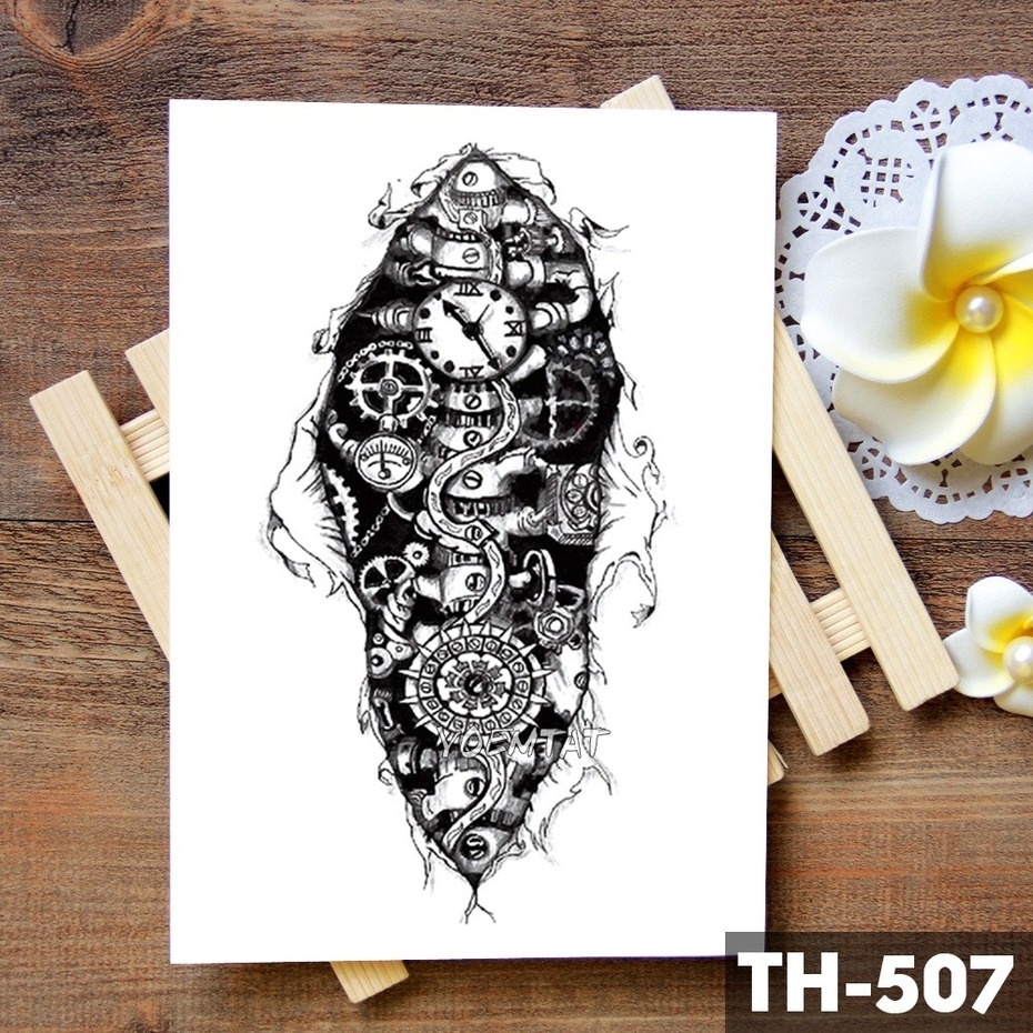 Hình Xăm Dán Tạm Thời Hình Bò Cạp Màu Đen Chống Nước Trang Trí Nghệ Thuật Cơ Thể Cho Nam