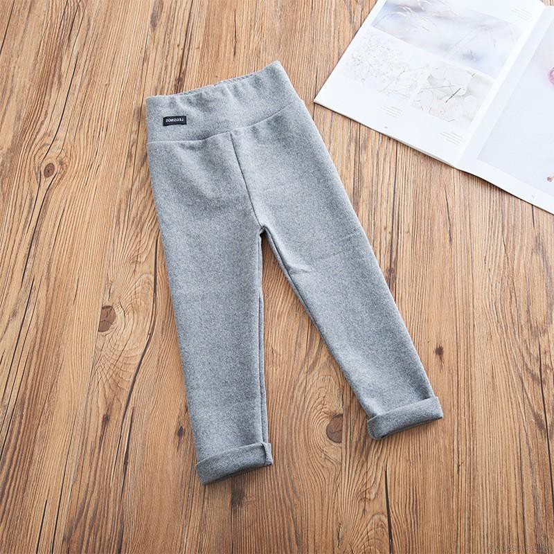 Quần legging co giãn màu trơn cho bé gái