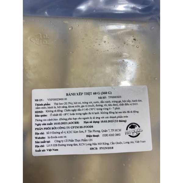 BÁNH XẾP CHIÊN. Hàng cty Hifood. Túi 6c 360g