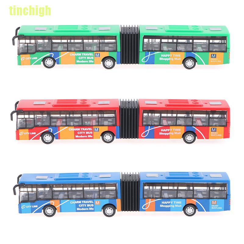 Xe buýt kim loại 1: 64 18cm trang trí độc đáo
