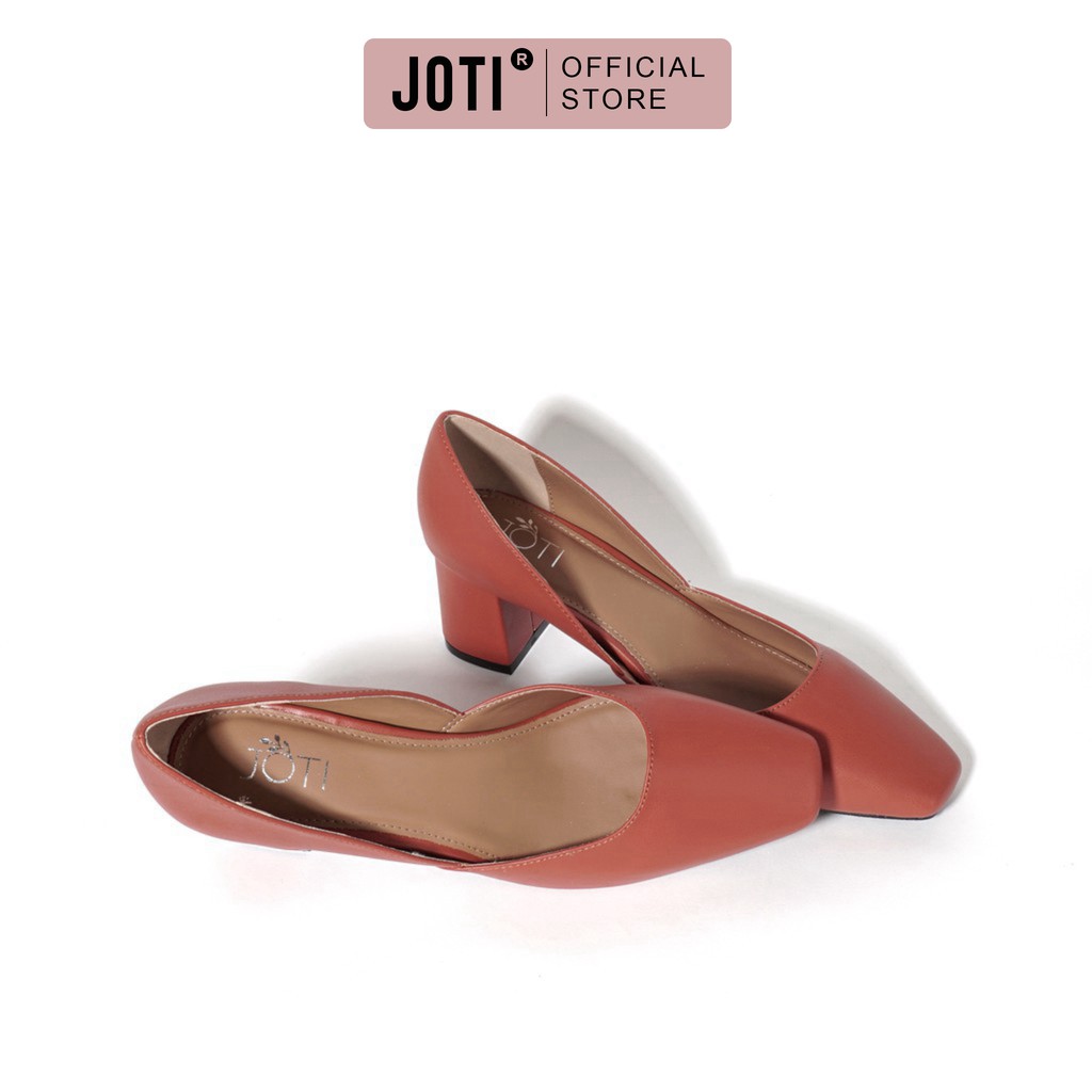 Giày Cao Gót Nữ JOTI Diane 3268VN5 - Mũi Vuông Bít Gót Đế Trụ Vuông Cao 5cm Da Mờ - Mang Công Sở Dự Tiệc