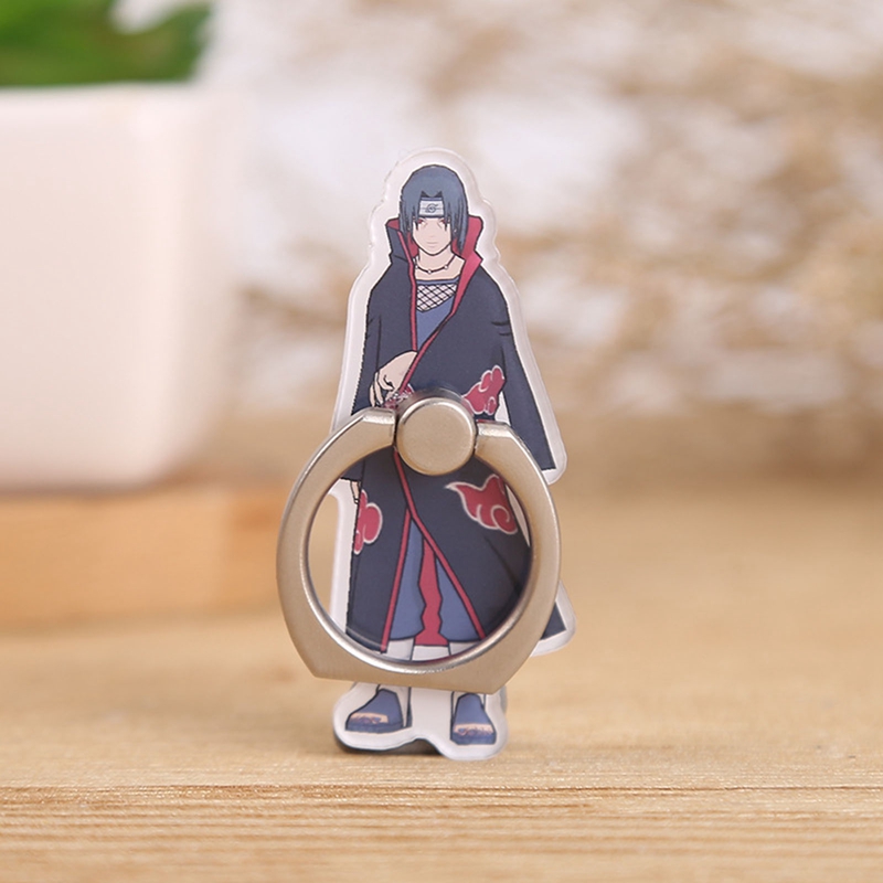 Anime Naruto Ninja Konoha Uchiha Sasuke Phone Holder Stand With Metal Ring