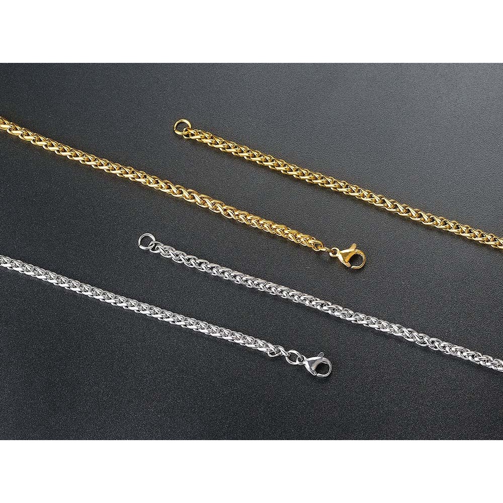 Vòng cổ Xích 3MM Bằng Thép Không Gỉ Màu Vàng Phong Cách Hip Hop Thời Trang Cho Nam Và Nữ C024