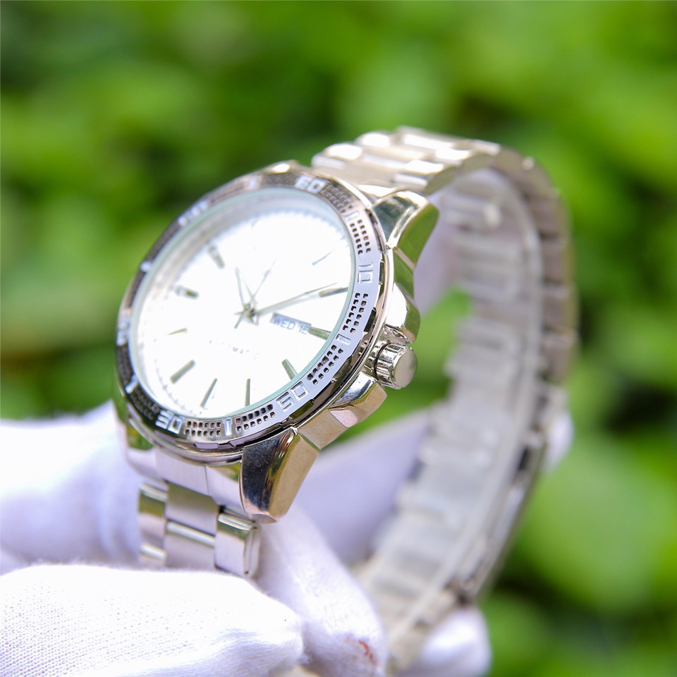 Đồng hồ nam dây thép VE003048 phong cách Ý mặt kính chống xước cao cấp hiển thị 2 lịch ngày tháng thiết kế sang trọng | BigBuy360 - bigbuy360.vn