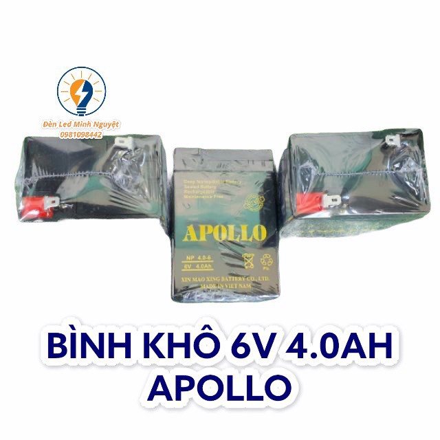 Bình ắc quy khô 6v 4,0Ah. APOLLO