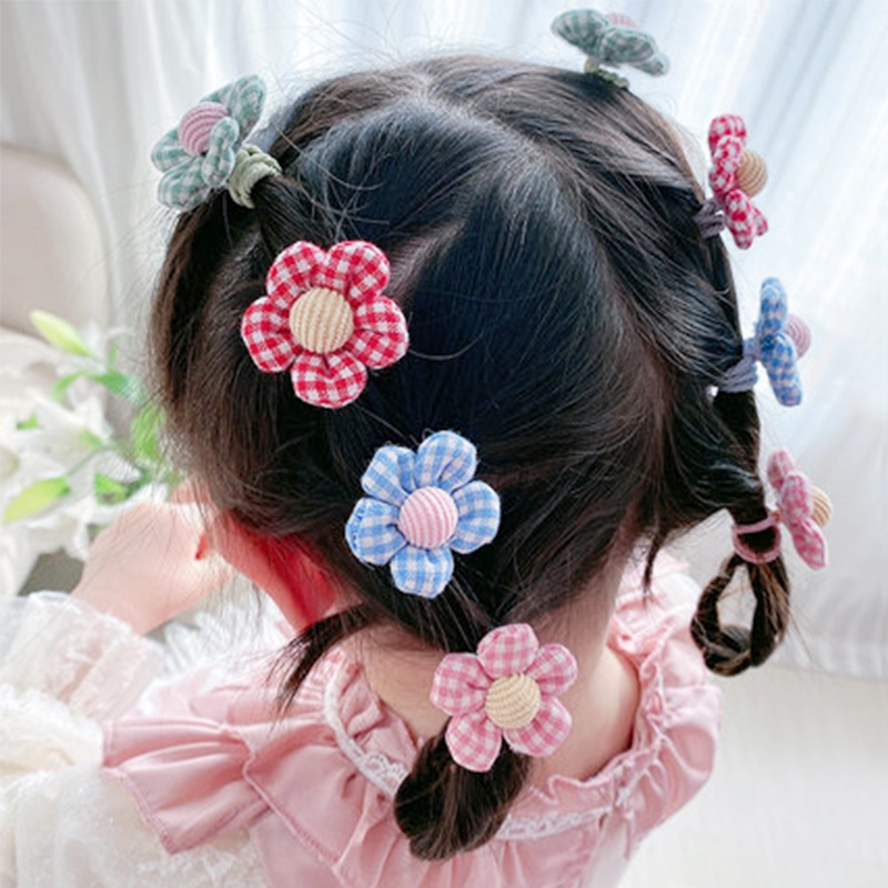 Dây Buộc Tóc Co Giãn Đính Hoa Nhiều Màu Sắc Cho Bé Gái dreamdiary