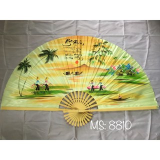 [ 1m5 ] Quạt Lụa Tranh Treo Tường Khổ Lớn
