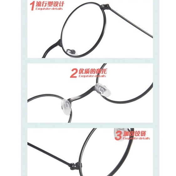 Mắt kính gọng tròn chống ánh sáng xanh thời trang cho bé