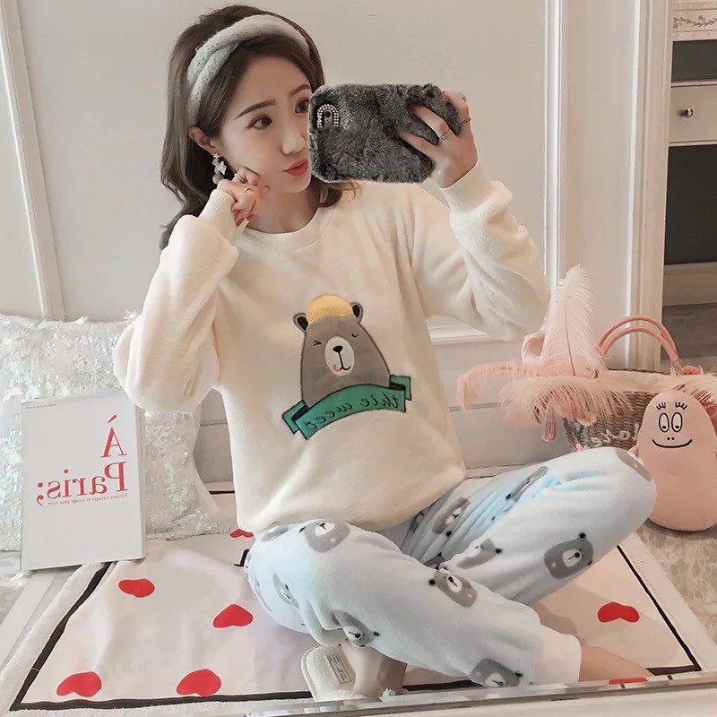 Bộ ngủ nữ bông cute nhiều kiểu | BigBuy360 - bigbuy360.vn