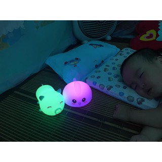 Đèn ngủ Silicon hình chú lợn con siêu cute cho các bé