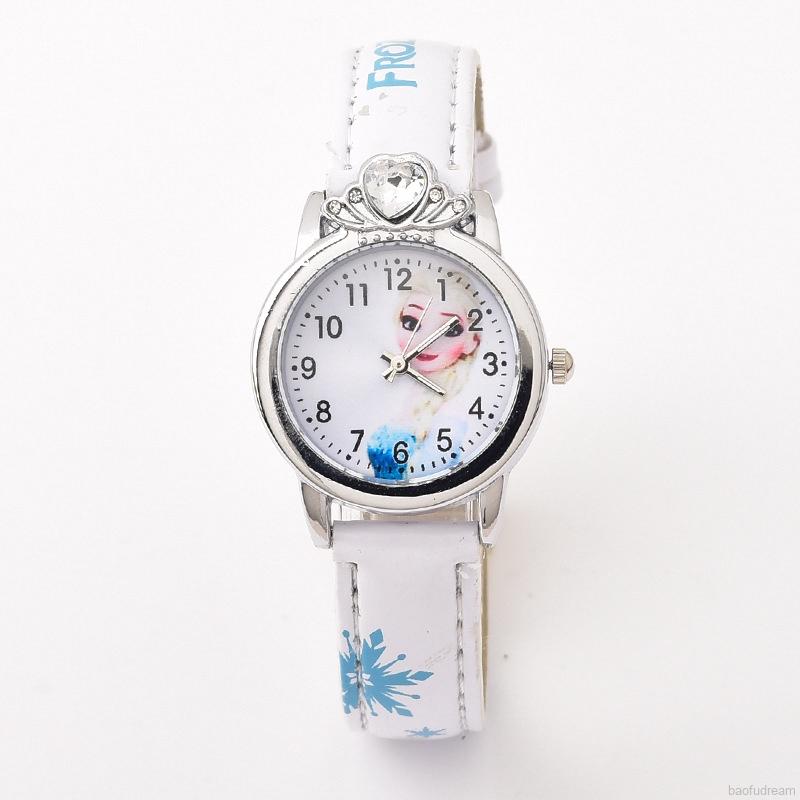 Đồng hồ dây da mặt hình công chúa hoạt hình dễ thương thời trang | BigBuy360 - bigbuy360.vn