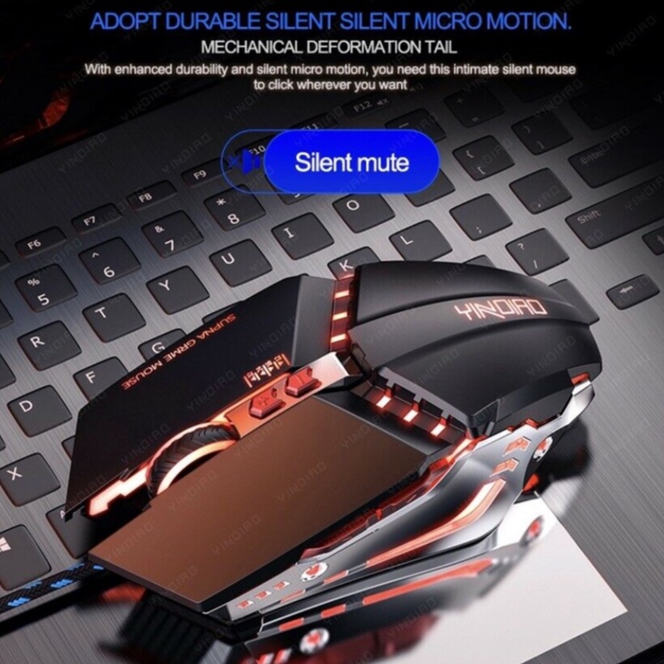 Chuột Gaming Yindiao G3 Máy Tính Để bàn PC Xách Tay Có Dây Kết Nối USB Đèn Led RGB 3200 DPI