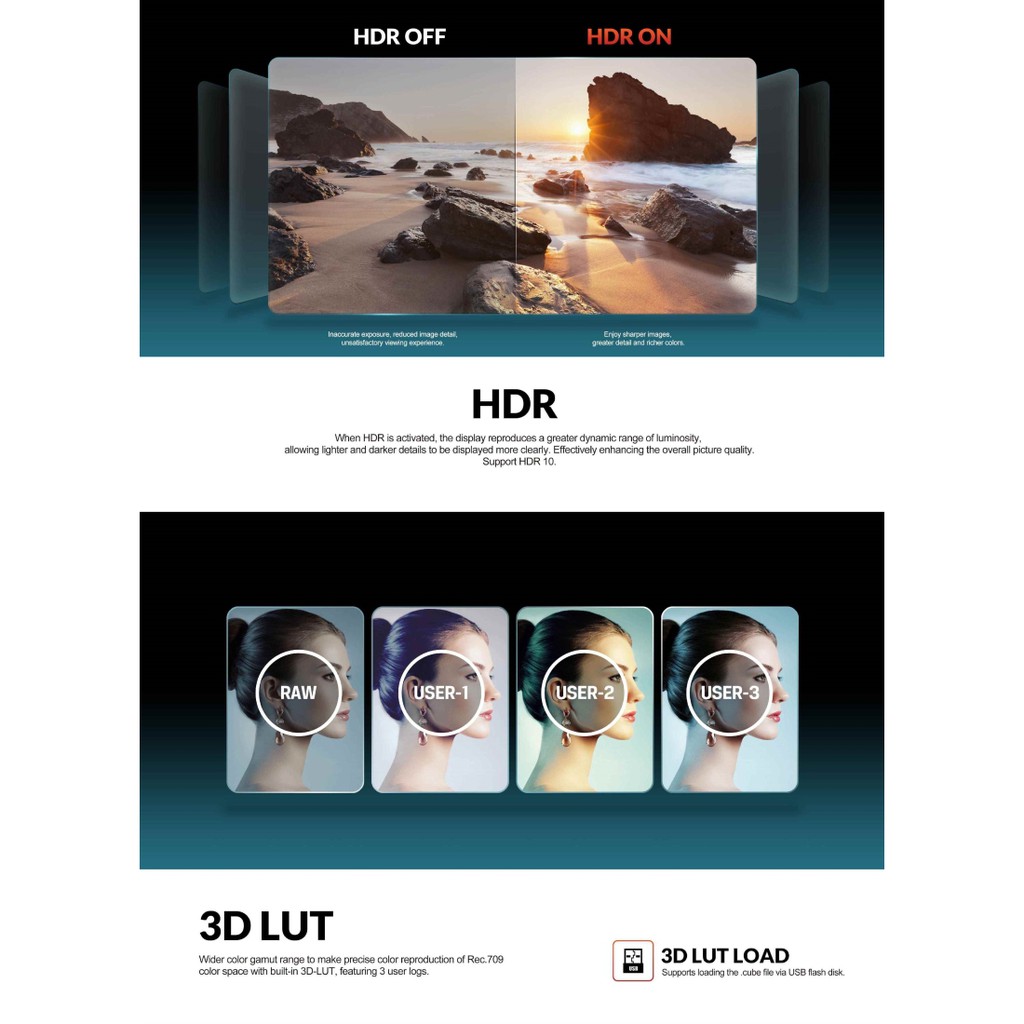 Màn hình Lilliput 12.5 Inch 4K kèm 3D LUTS và HDR / Lilliput BM120-4KS