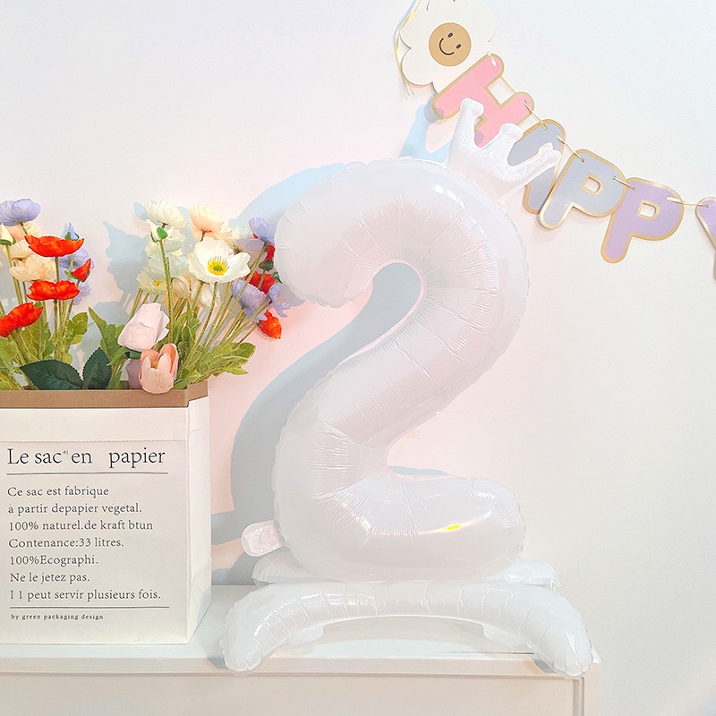 Bong Bóng Nhôm 32 Inch Hình Chữ Số Dùng Trang Trí Tiệc Sinh Nhật