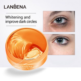 Mặt nạ mắt LANBENA dạng thạch chứa vitamin C và collagen giúp dưỡng ẩm làm sáng quầng thâm và ngăn ngừa nếp nhăn 60 cái