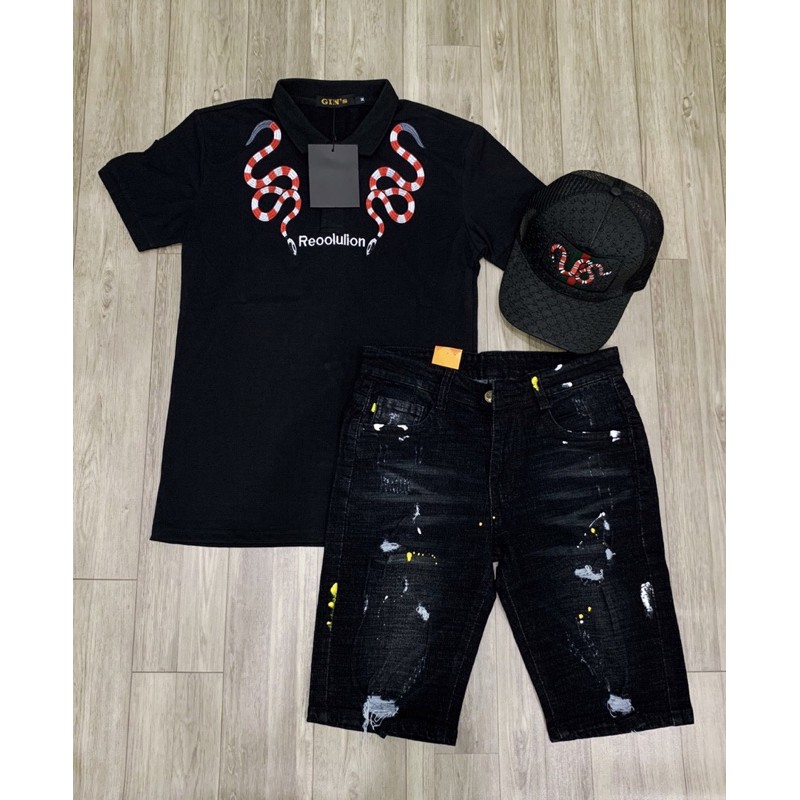 Áo rắn thêu màu hai viền cổ áo siêu đẹp hoạ tiết tỉ mỉ